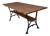 Garden Table Set, Two Armchairs and Two Benches