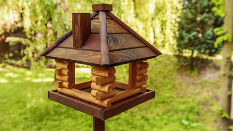 ROBIN TRADITIONAL BIRD TABLE FEEDER (DARK)