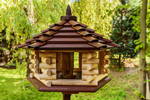 JAY EXCLUSIVE 3X LARGE WOODEN BIRD TABLE (DARK)