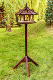 TURTLEDOVE EXCLUSIVE WOODEN BIRD TABLE (DARK)
