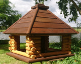 JACKDAW Exclusive 3X Large Wooden Bird Table & Bird Feeder & Feeder From Hopper For Grain