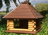 Jackdaw Exclusive 3X Large Wooden Bird Table & Bird Feeder & Feeder From Hopper For Grain